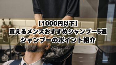 1000円以下で買えるメンズおすすめシャンプー5選＆シャンプーのポイント紹介