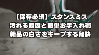 【保存必須】スタンスミスが汚れる原因と簡単お手入れ術｜新品の白さをキープする秘訣