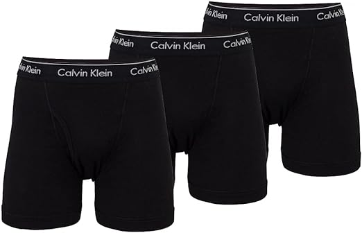 [ カルバンクライン ] Calvin Klein ボクサーパンツ 3枚セット ロング メンズ パンツ 下着 アンダーウェア おしゃれ 無地 ロゴ 長め NB4003 ブラック M（日本サイズL） Black/001 [並行輸入品]